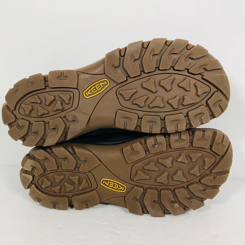 Keen Mens Glisan‎ Waterproof Fisherman Hiking Sandals SZ 9 Black Leather 13046